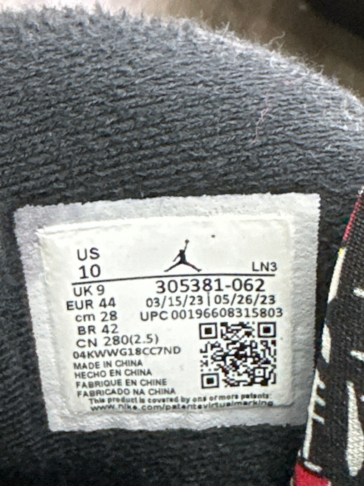 Jordan 8 Playoffs Preloved Size 10