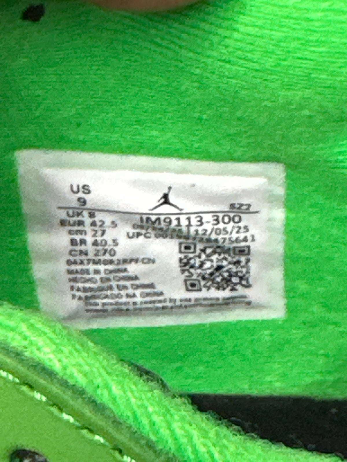 Jordan CJ1 T-Rexx Travis Scott Green Spark New