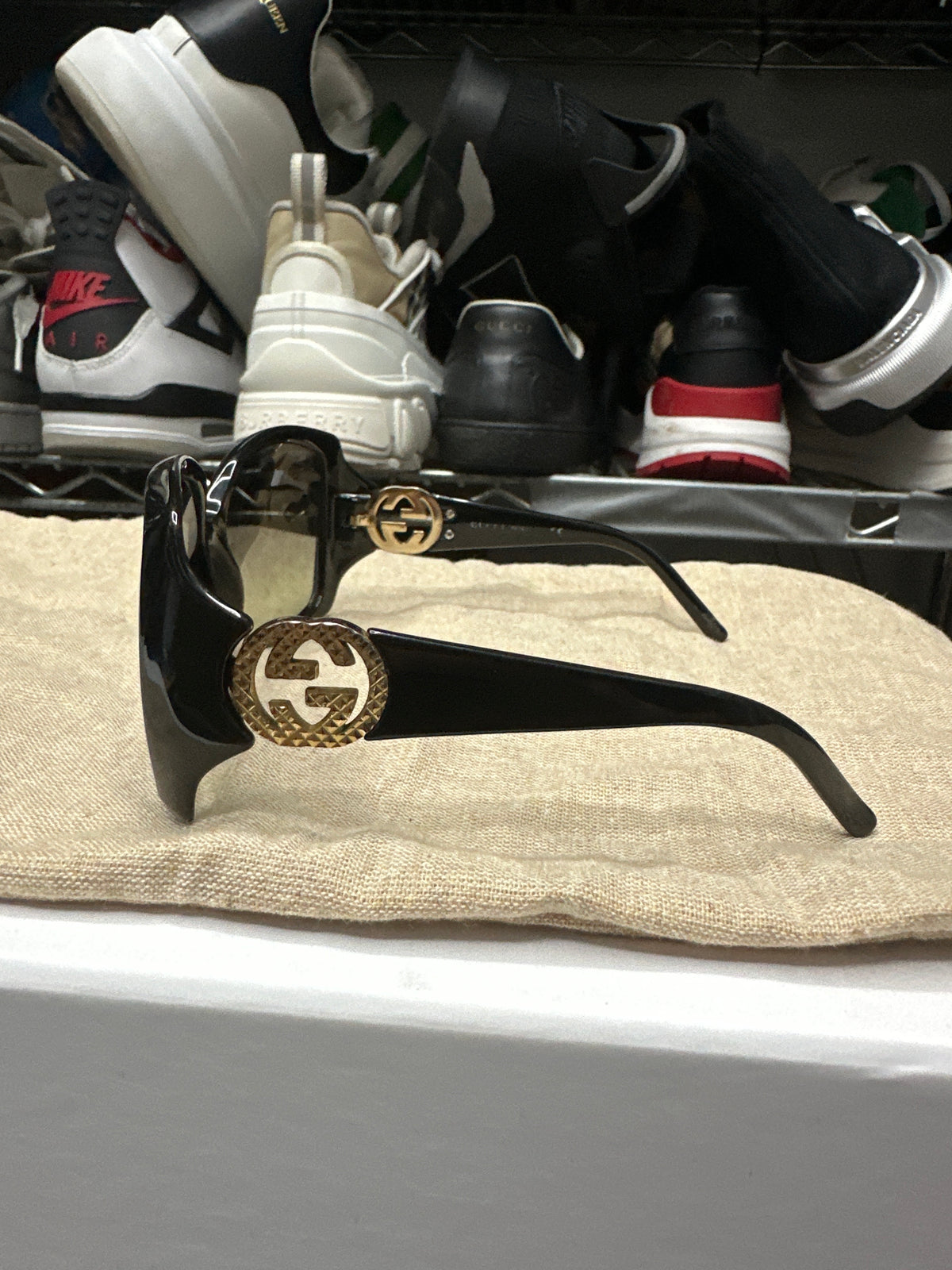 Gucci Crystal Gg Logo Sunglasses Preloved