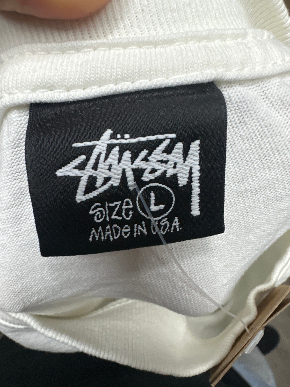 Stussy White Surf Tomb New