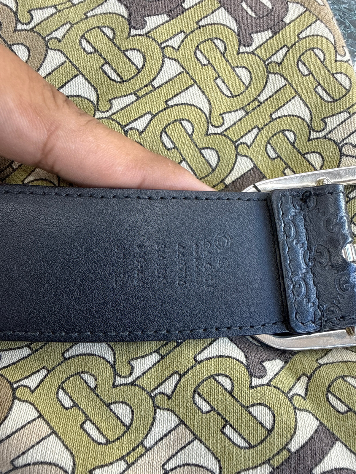 Gucci Microguccissima Pattern Leather Waist Belt