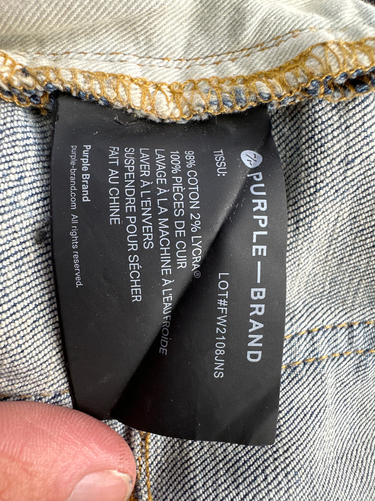 Purple Jeans Light Wash/Paint Preloved