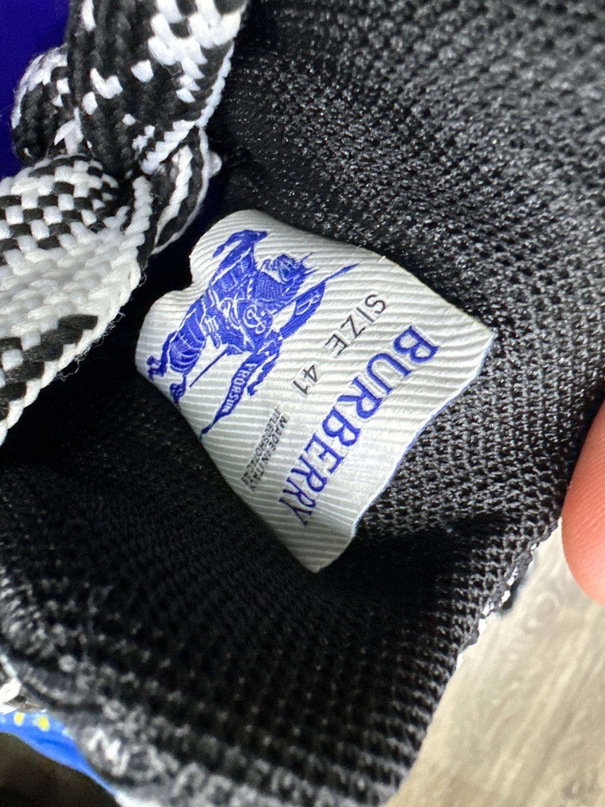 Burberry Check Knit Sneaker B/W Preloved