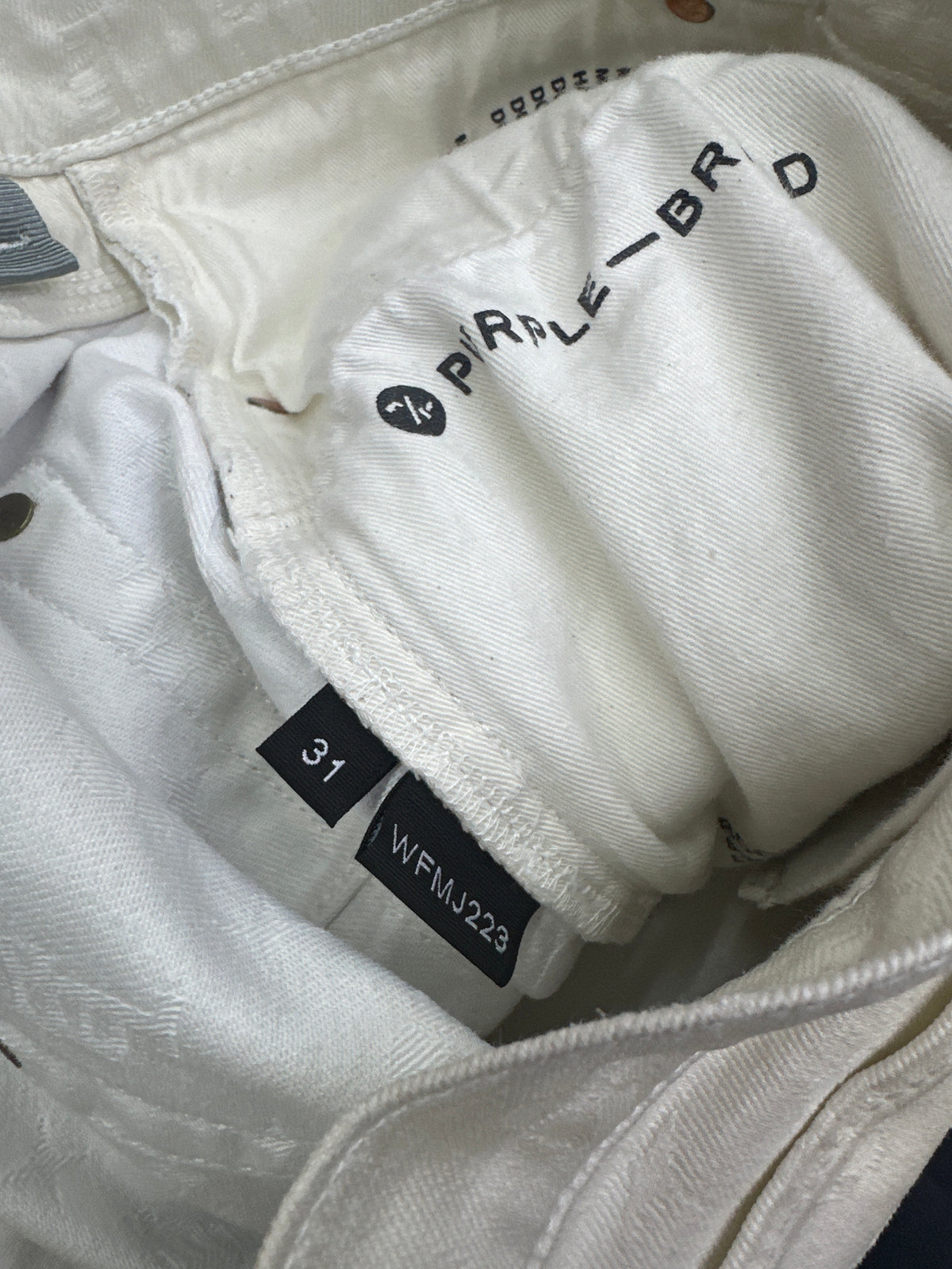 Purple Brand Cream Low Rise Skinny Jeans Preloved