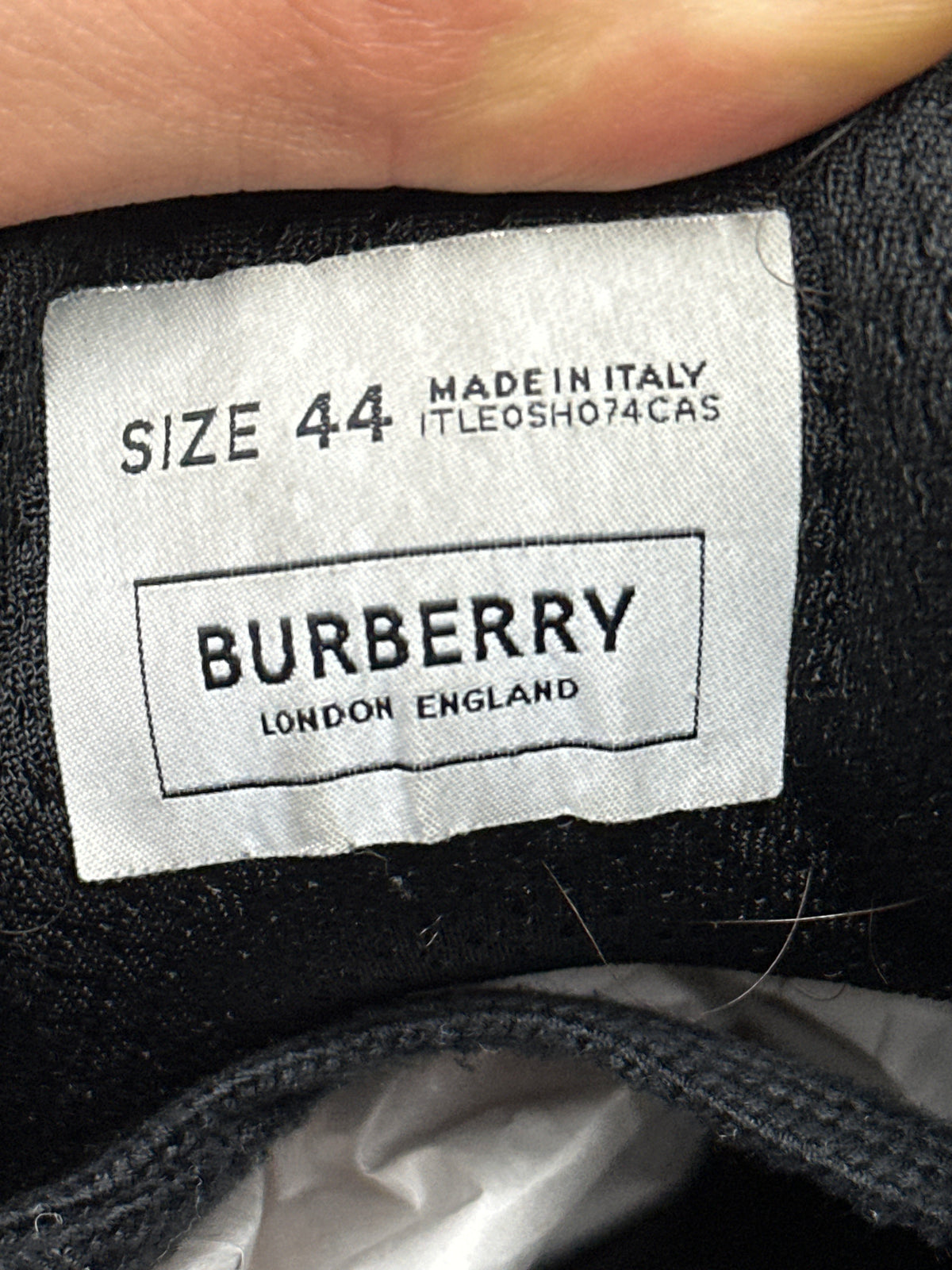 Burberry Ramsey Blk/white Check Low Top Preloved Size 44