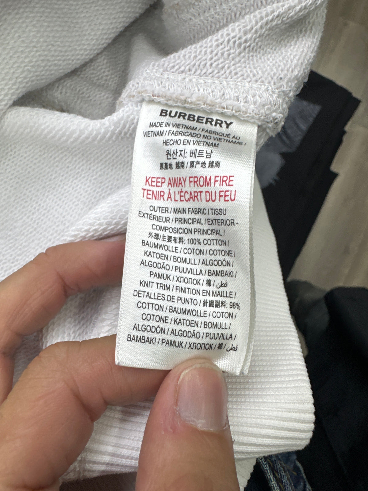 Burberry Hoodie White/Check