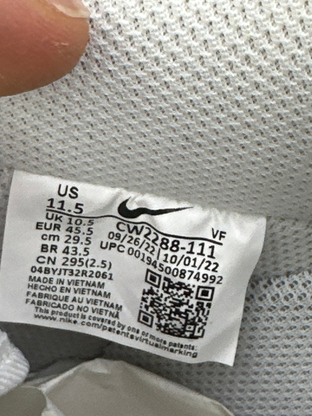 AF 1 White New