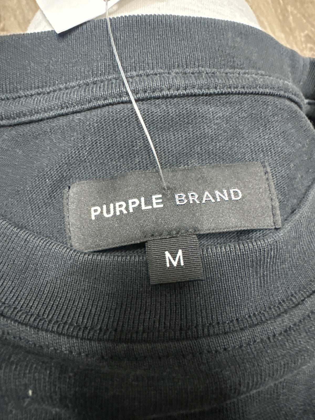 Purple Brand Black Rhinestone Tee New