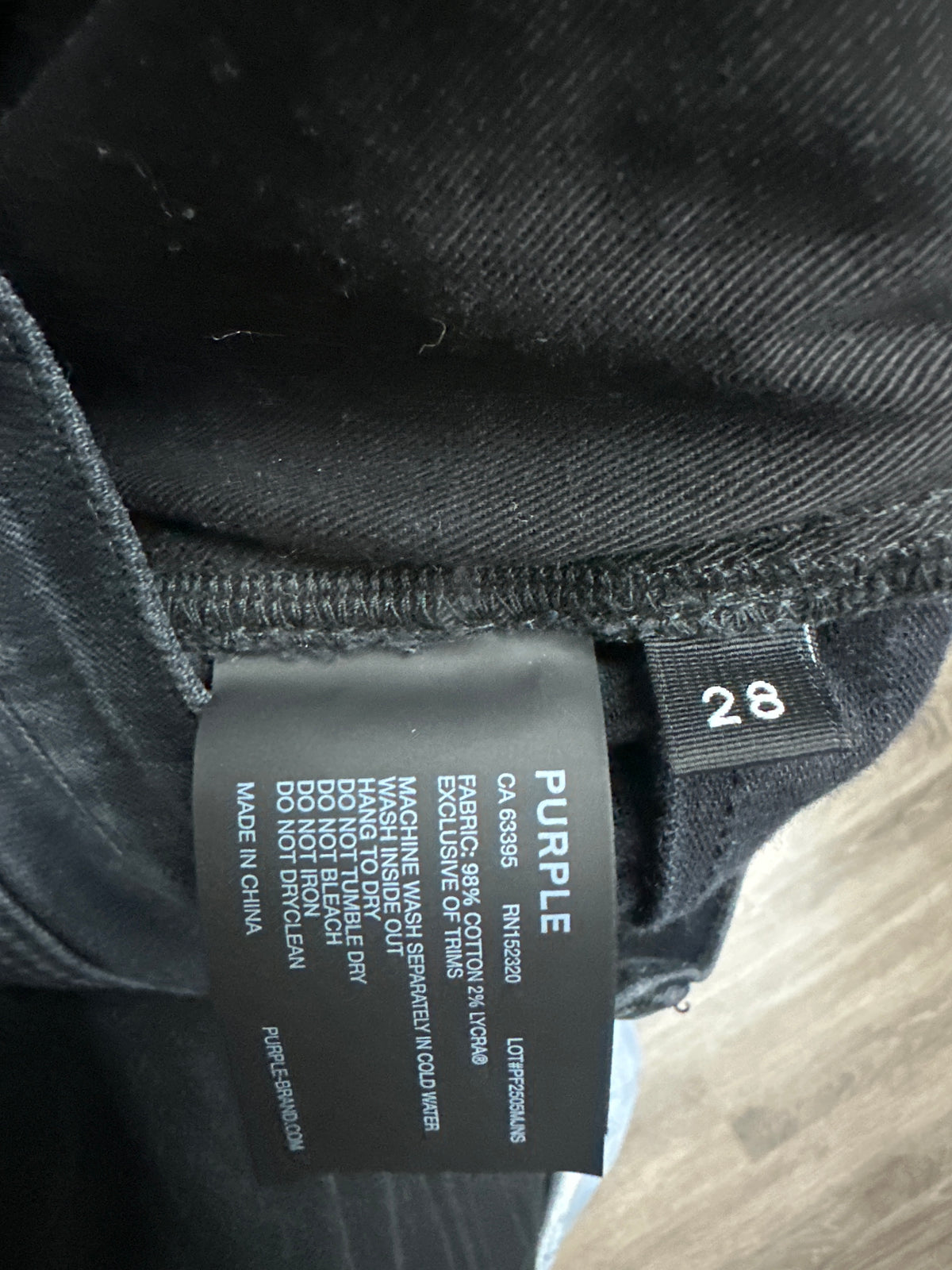 Purple Brand Black Jeans W/ Silver Splatter Preloved