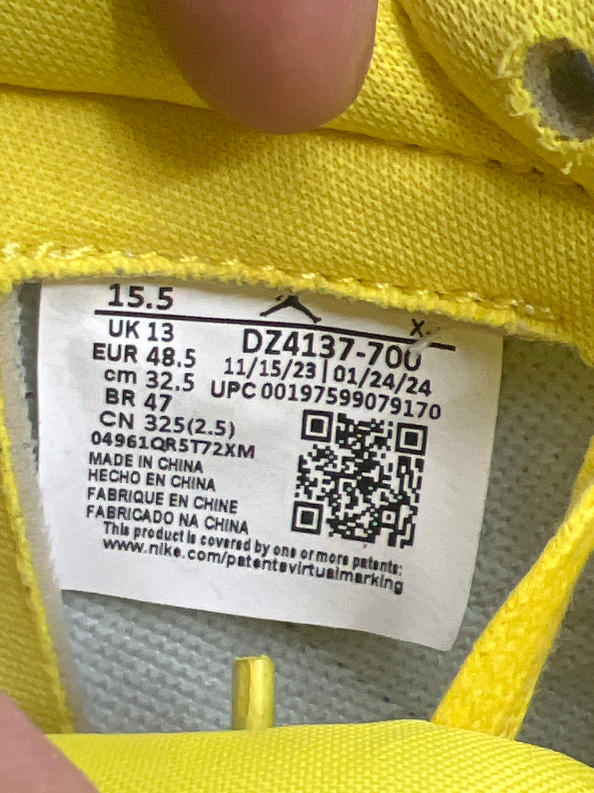 Travis Jordan 1 Low Canary Preloved