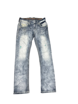 Rock Revival Light Wash Distressed Jeans Preloved