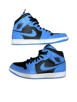 Jordan 1 Mid University Blue Black Preloved