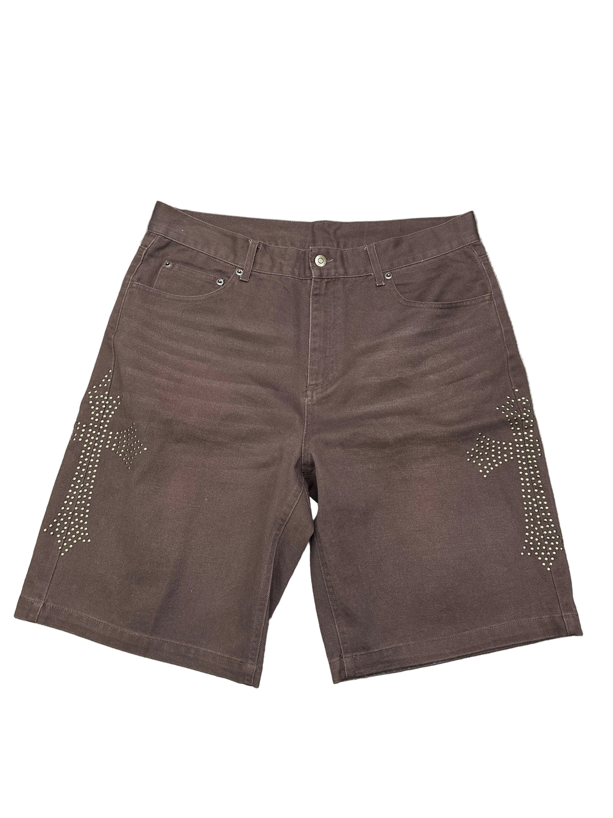Route To Riches Jean Shorts Brown Preloved