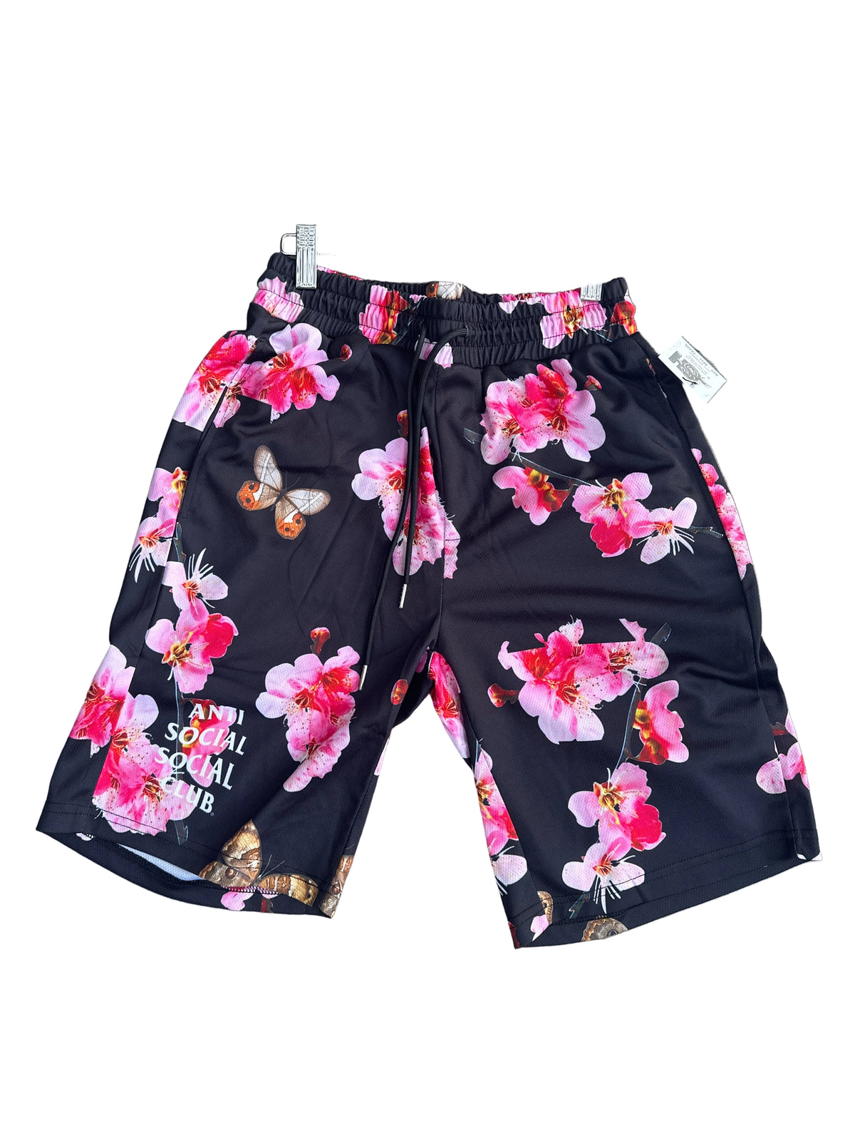 Anti Social Social Club Shorts Floral Black New