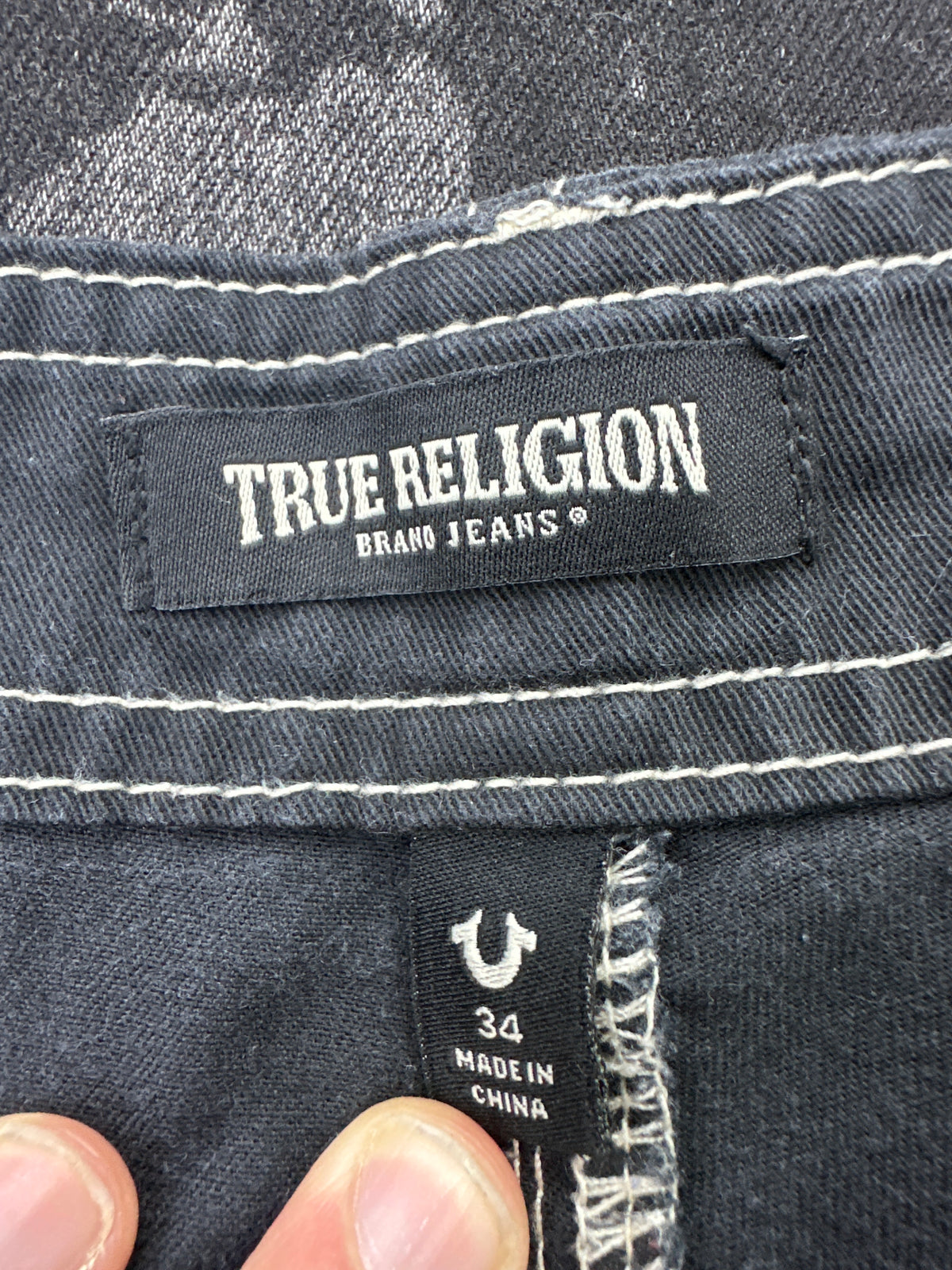 True Religion Cargo Pants Black Preloved