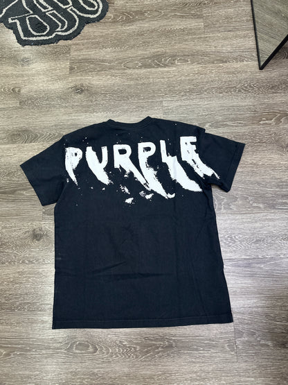 Purple Brand Black Logo Graphic T-Shirt Preloved