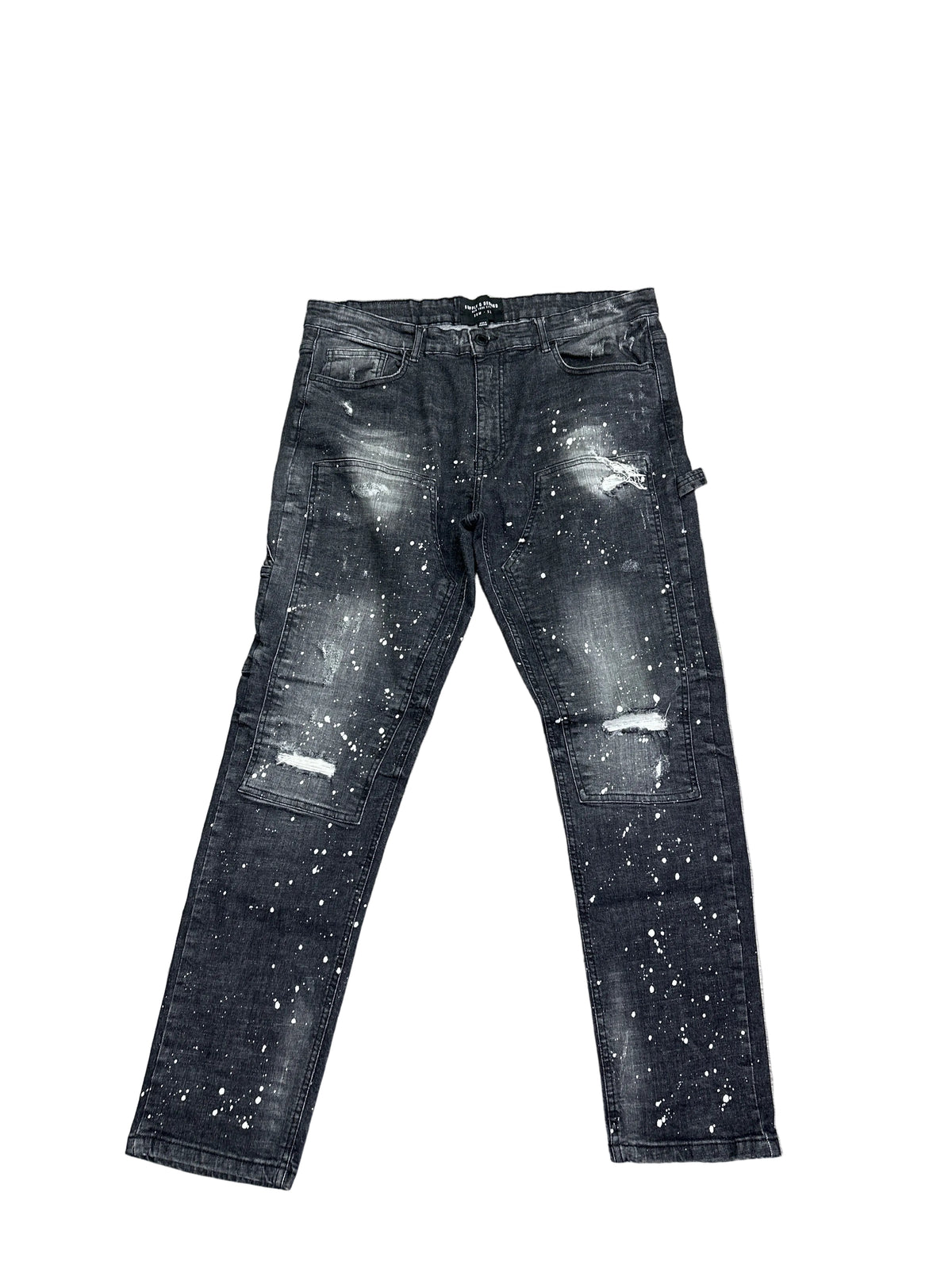 Supply & Demand Black Paint Splattered Black Pants Preloved