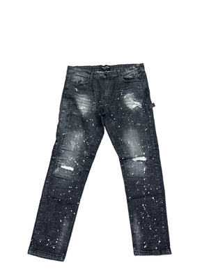 Supply & Demand Black Paint Splattered Black Pants Preloved