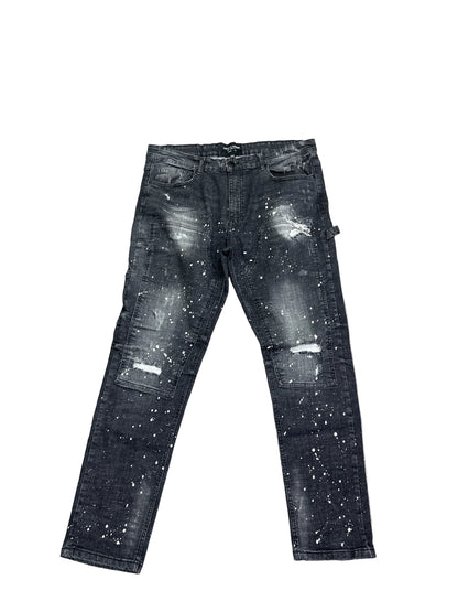 Supply & Demand Black Paint Splattered Black Pants Preloved