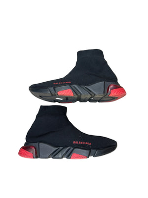Balenciaga Speed Sneaker Blk/Red Clear Sole Preloved