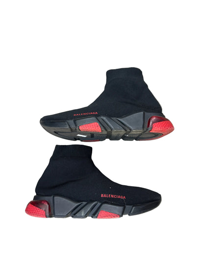 Balenciaga Speed Sneaker Blk/Red Clear Sole Preloved
