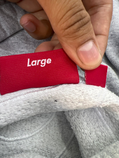 Supreme Hoodie Grey Satin Applique Preloved