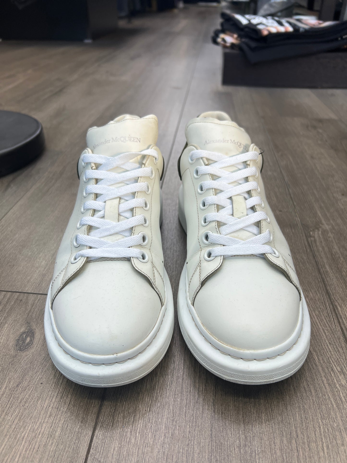 Alexander McQueen White/Olive Green Preloved