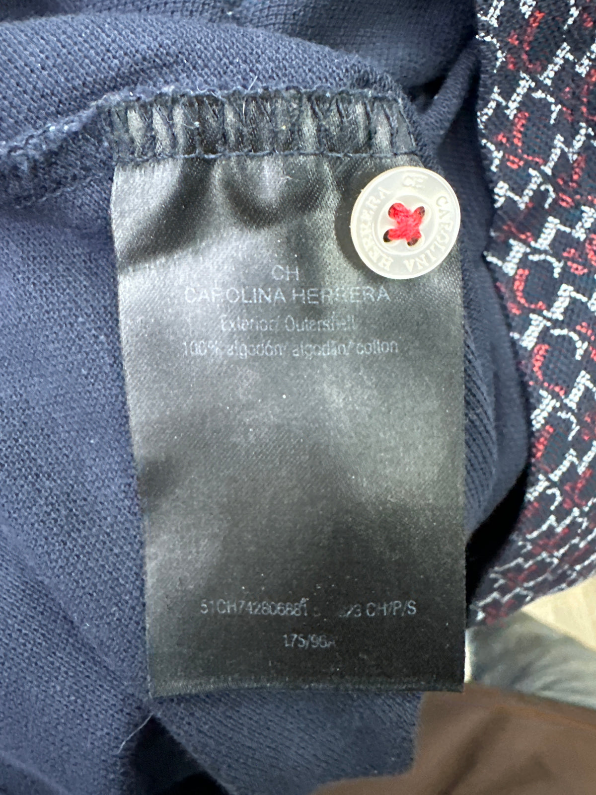 Carolina Herrera Monogram Polo Navy Preloved