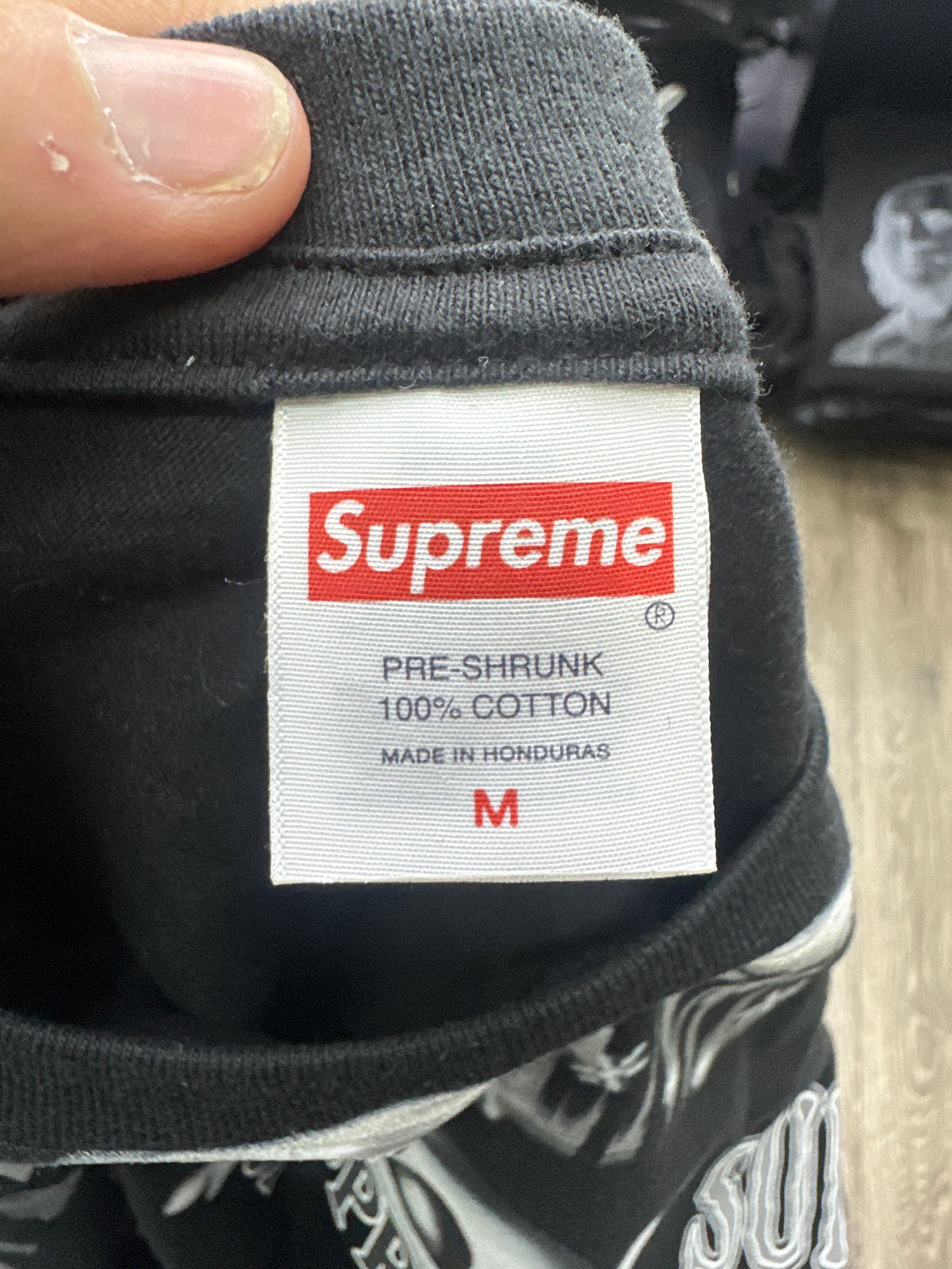 Supreme Flash Tee B/W Preloved