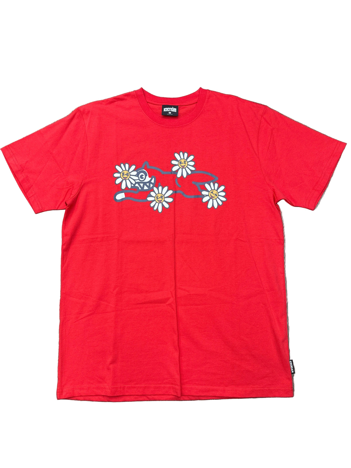 ICECREAM Dog Tee Flowers Red New