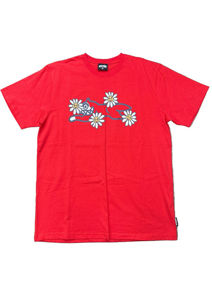 ICECREAM Dog Tee Flowers Red New