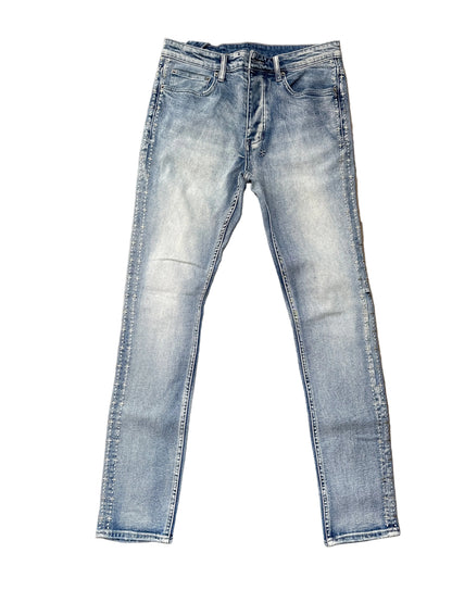 Ksubi Jeans Light Wash Metallic Crosses Preloved