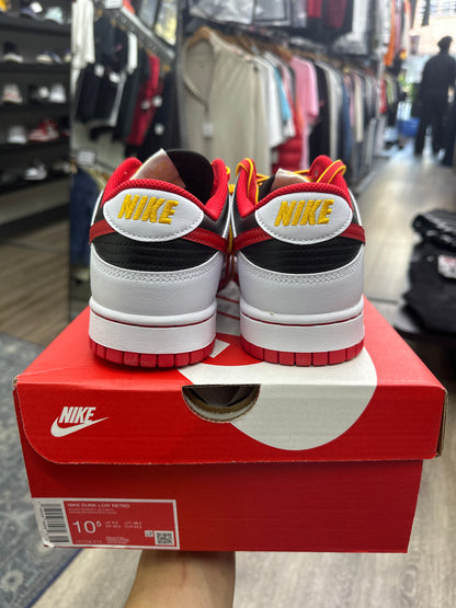 Nike Dunk Low Black White University Red New