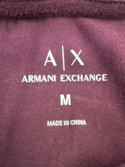 Armani Exchange Polo Tee Burgundy Preloved