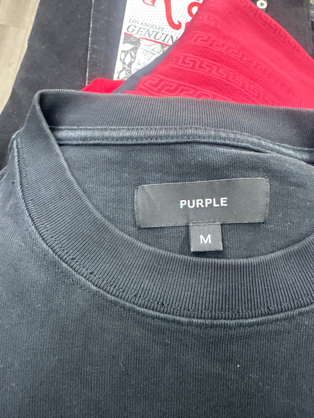 Purple Brand Black Logo Graphic T-Shirt Preloved