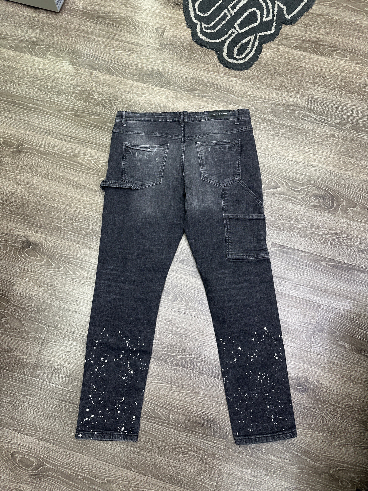 Supply & Demand Black Paint Splattered Black Pants Preloved