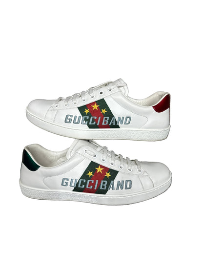 Gucci Band Low White/Green/Red Preloved Size 8.5