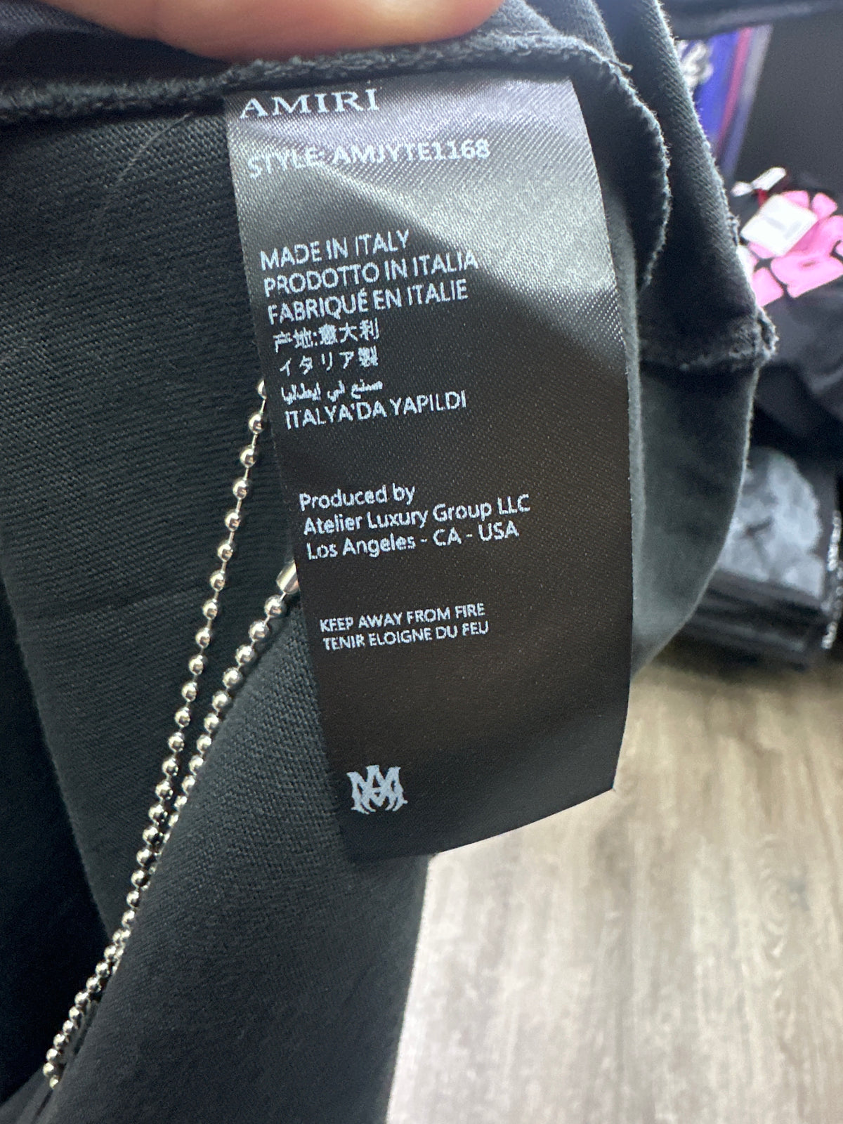 Amiri Music Record Tee Black Preloved