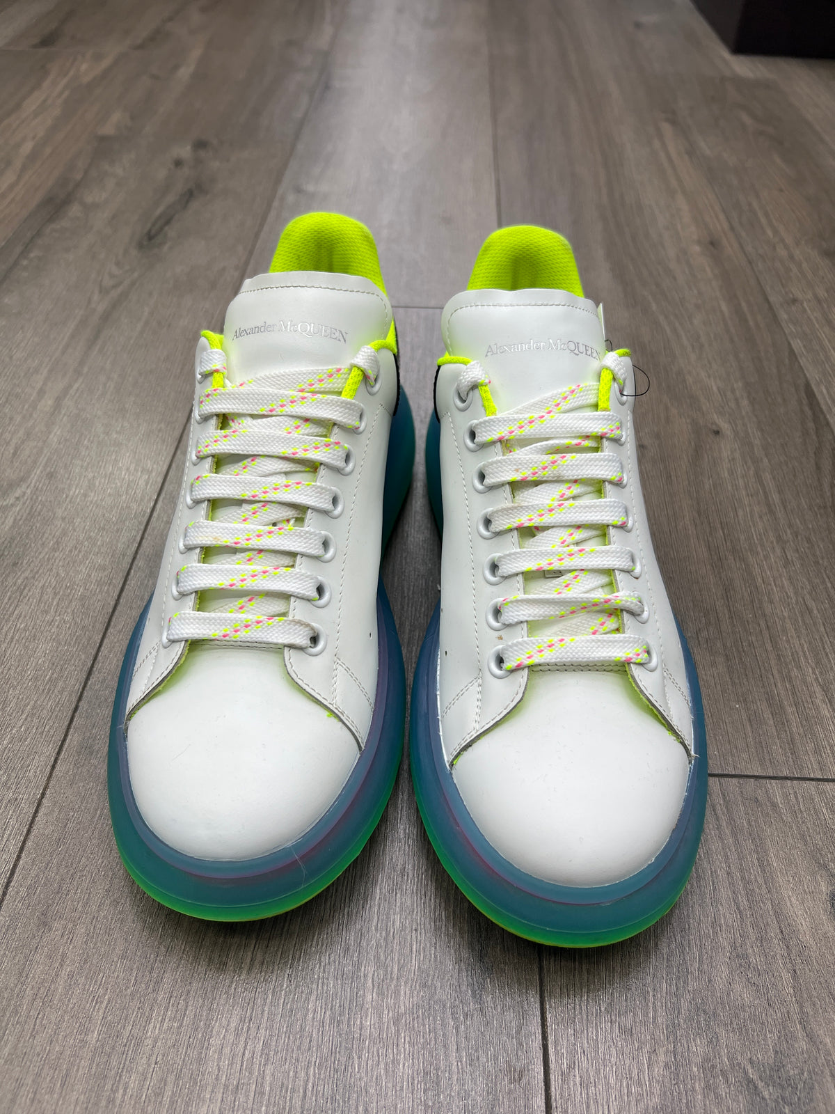 Alexander McQueen Transparent Sole White Iridescent Preloved