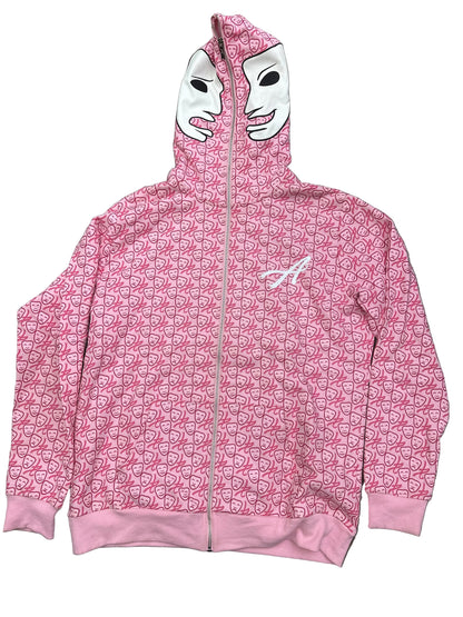 ASAALI LNCL Full Zip Hoodie Pink Preloved
