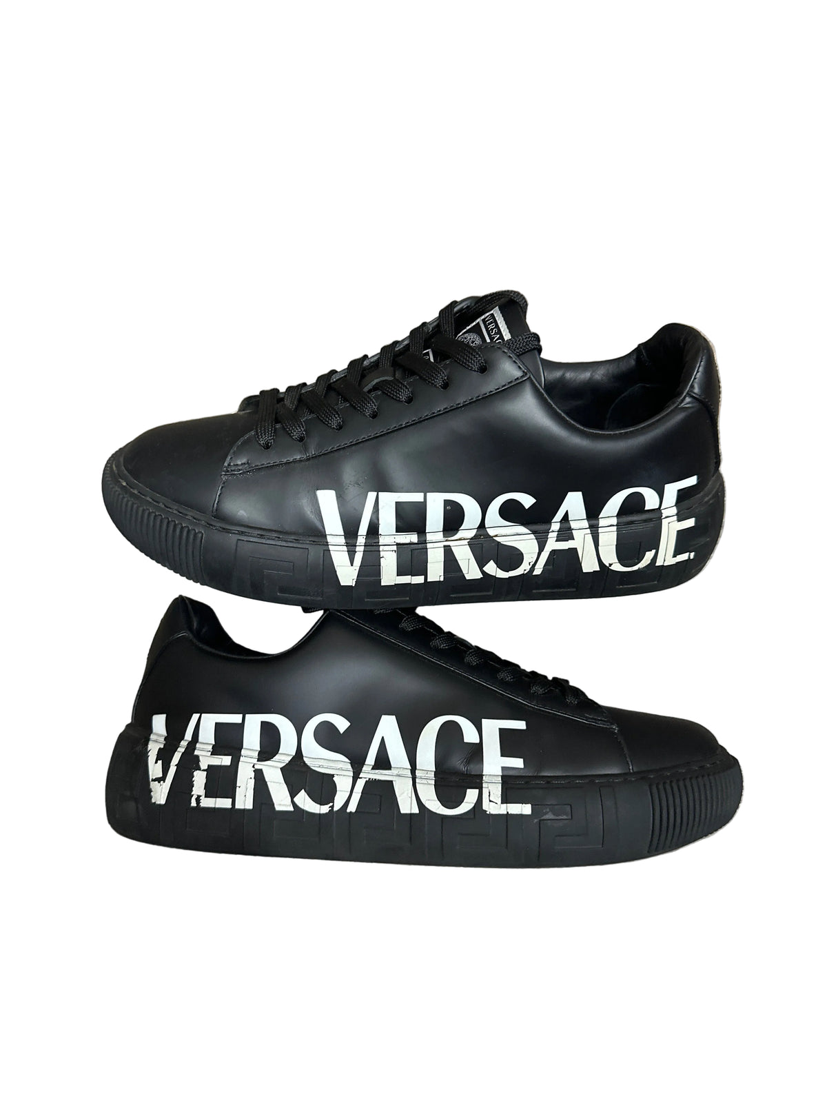 Versace Medusa Greca Low Logo Print Black Preloved