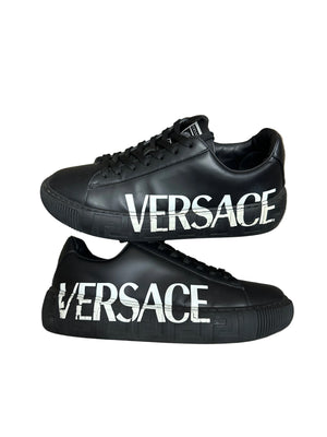 Versace Medusa Greca Low Logo Print Black Preloved