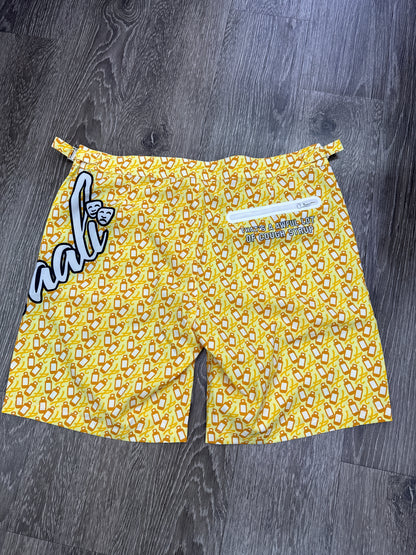 ALOCS X Asaali Yello Shorts All Over Print New