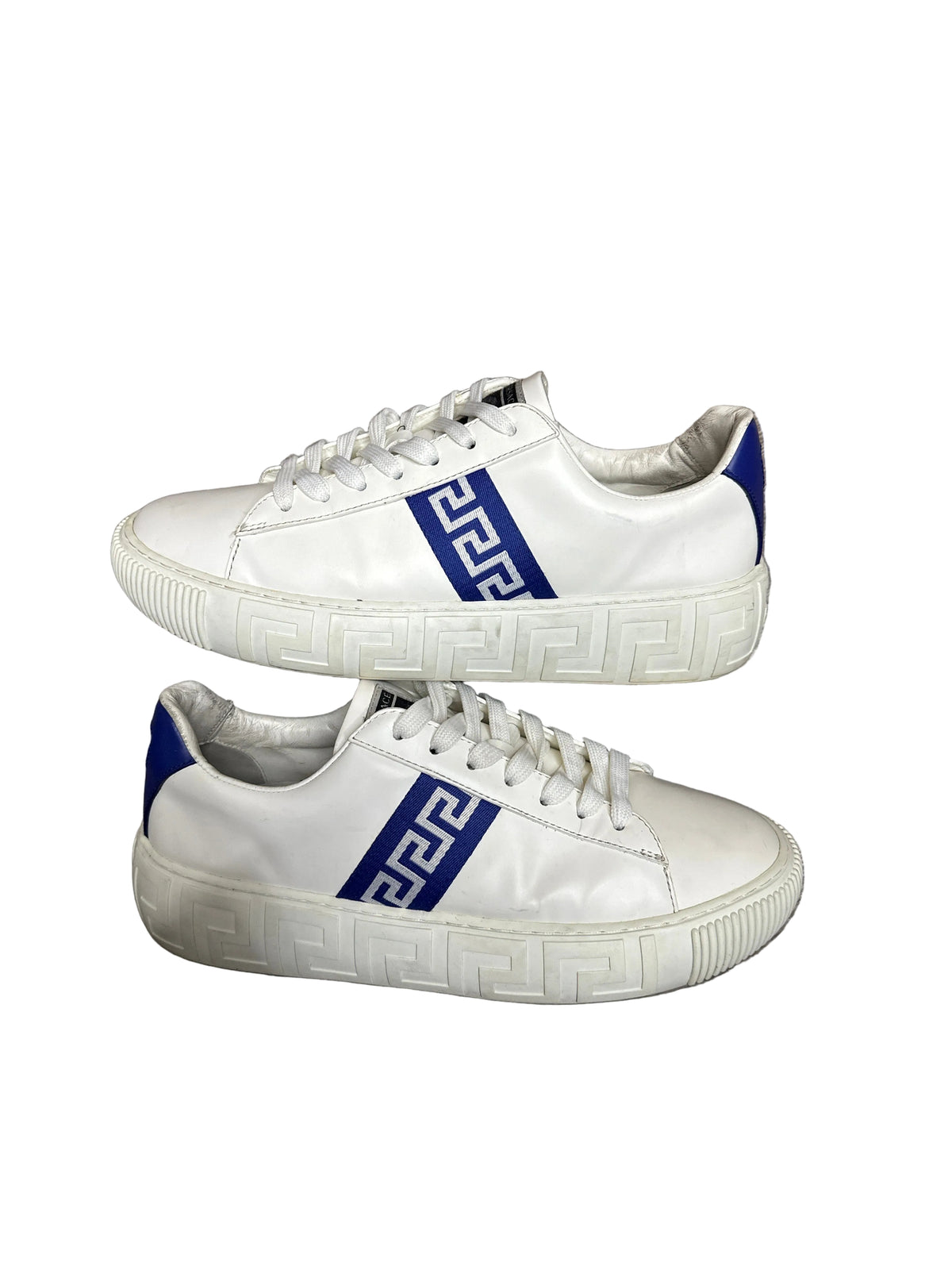 Versace Greca Low White/ Blue Preloved