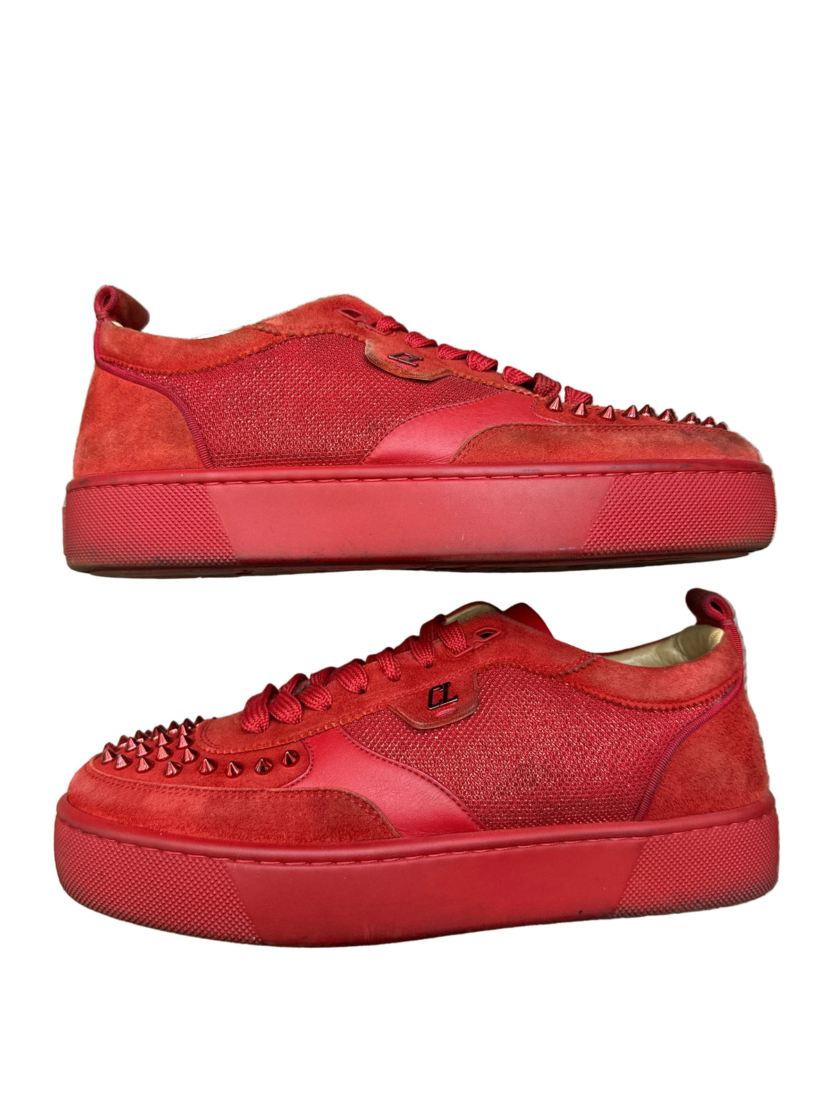 Christian Louboutin Happrui Spiked Suede Red Preloved