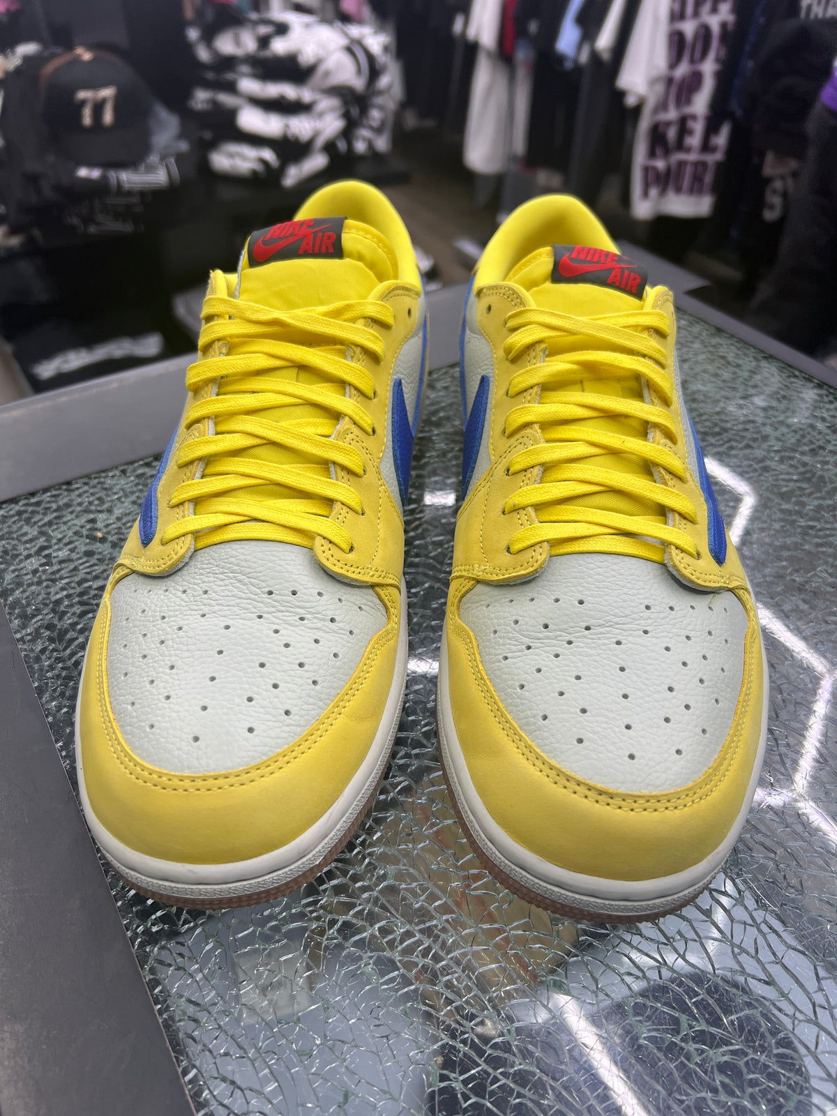 Travis Jordan 1 Low Canary Preloved