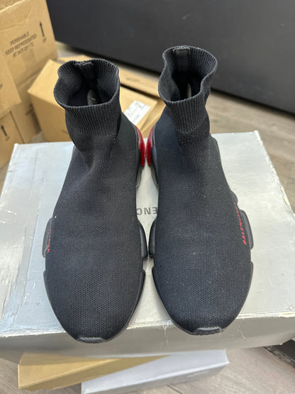 Balenciaga Speed Sneaker Blk/Red Clear Sole Preloved