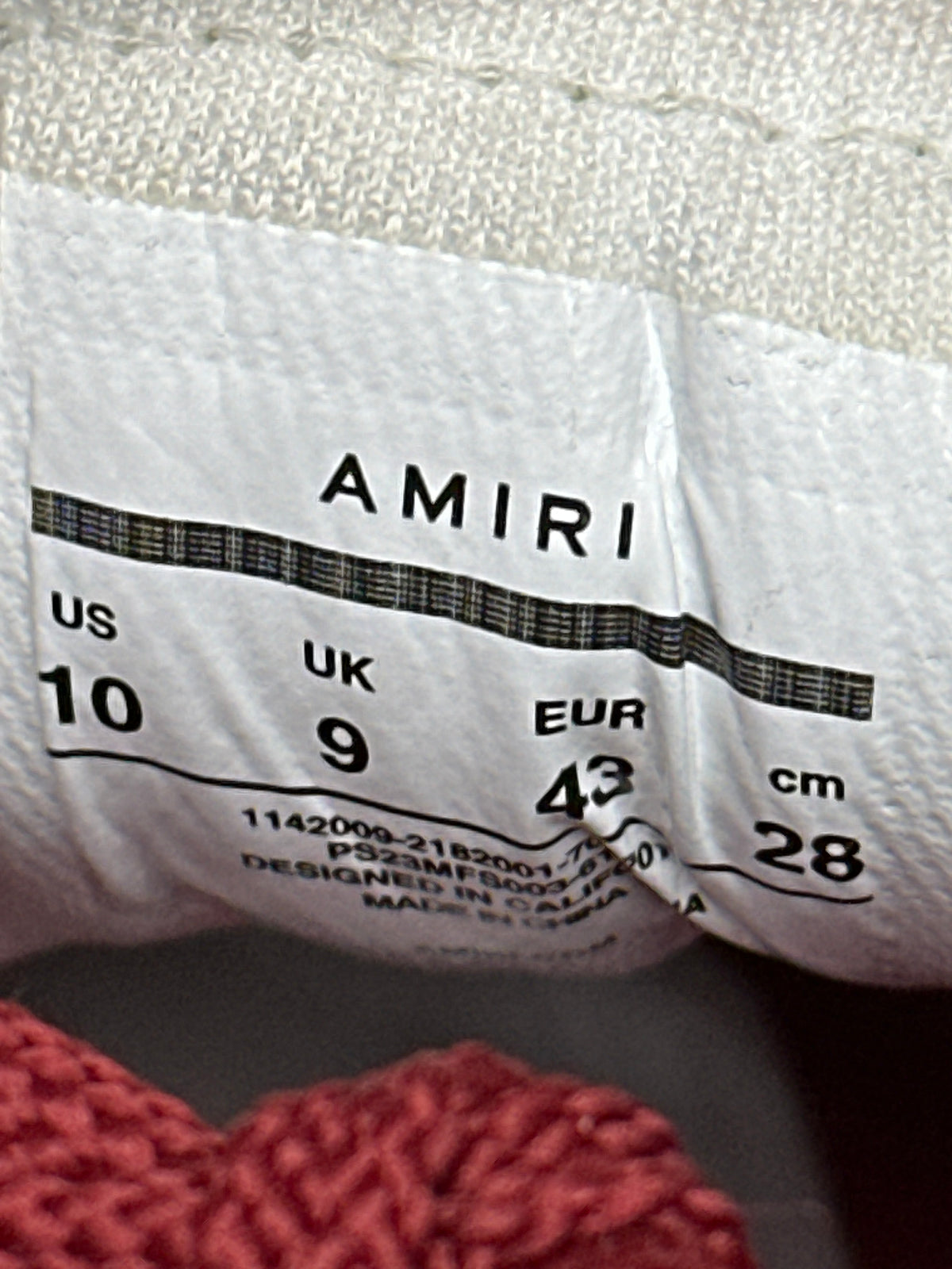 Amiri Skel Top Low in red Preloved