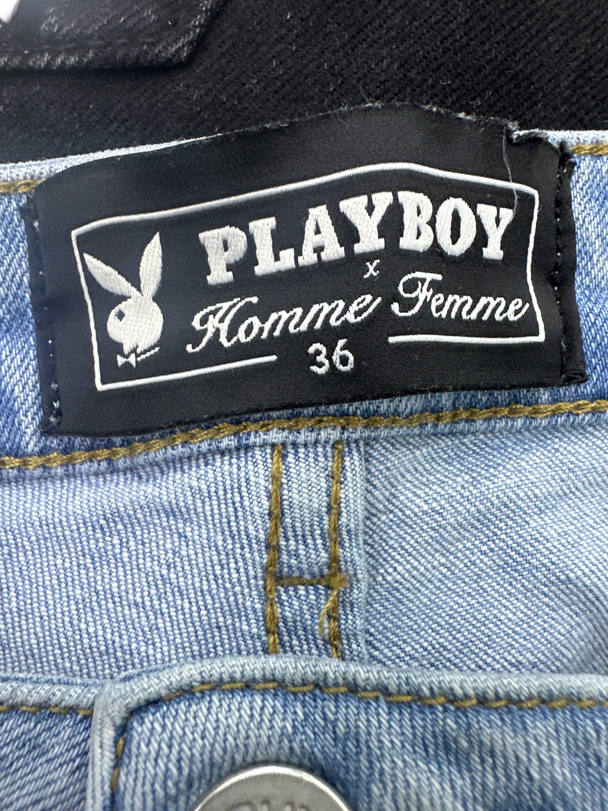 Homme Femme x Playboy Rhinestone Jeans Preloved
