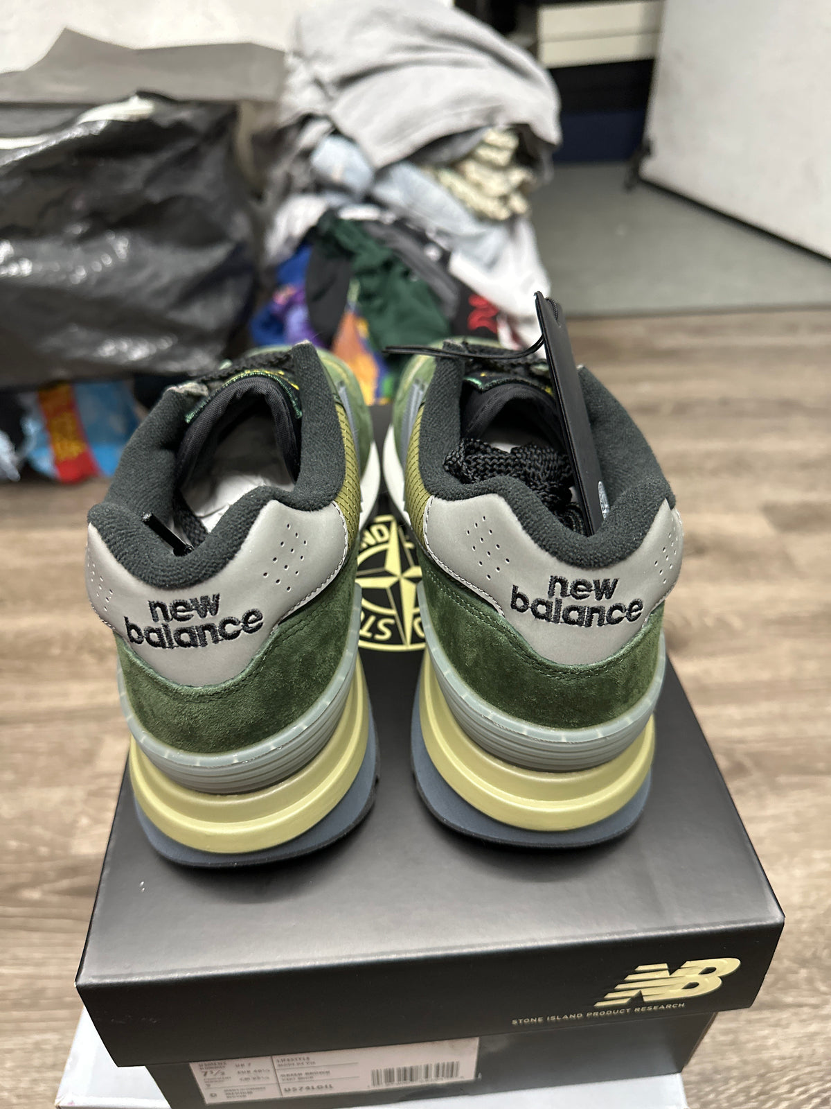 Stone Island x NB 574 Legacy Dark Green New